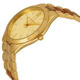 Michael Kors Mini Runway Slim Gold Dial Gold Steel Strap Watch for Women - MK3512 Authentic Buy Shop Now