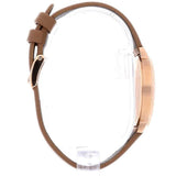 Emporio Armani Classic Analog Silver Dial Brown Leather Strap Watch For Women - AR8040 Authentic Buy Shop Now
