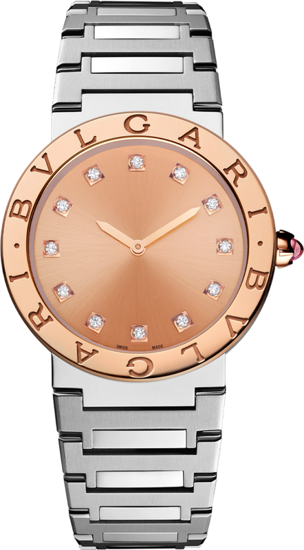 Bvlgari Bvlgari Bvlgari Resort Limited Edition Diamonds Gold Dial Silver Steel Strap Watch for Women - BVLGARI103682 Authentic Buy Shop Now