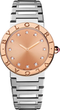 Bvlgari Bvlgari Bvlgari Resort Limited Edition Diamonds Gold Dial Silver Steel Strap Watch for Women - BVLGARI103682 Authentic Buy Shop Now