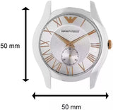 Emporio Armani Classic Quartz Silver Dial Two Tone Steel Strap Watch For Men - AR1824 Authentic Buy Shop Now