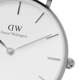 Daniel Wellington Classic Petite York White Dial Brown Leather Strap Watch For Women - DW00100244 Authentic Buy Shop Now