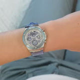 Guess Athena Active Life Clear White Dial Blue Rubber Strap Watch for Women - GW0409L1 Authentic Buy Shop Now