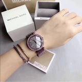 Michael Kors Darci Black Dial Purple Steel Strap Watch for Women - MK3554 Authentic Buy Shop Now