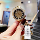 Guess Night Life Diamonds Black Dial Gold Steel Strap Watch for Women - GW0405L2 Authentic Buy Shop Now