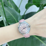 Cartier Ballon Blue De Cartier Pink Dial Pink Leather Strap Watch for Women - WSBB0031 Authentic Buy Shop Now