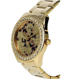 Guess G Twist Diamonds Gold Dial Gold Steel Strap Watch For Women - W1201L2 Authentic Buy Shop Now