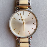 Coach Business Analog Silver Dial Two Tone Steel Strap Watch for Men - 14602432 Authentic Buy Shop Now