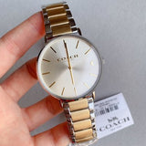 Coach Business Analog Silver Dial Two Tone Steel Strap Watch for Men - 14602432 Authentic Buy Shop Now