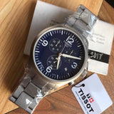 Tissot T Sport Chrono XL Chronograph Blue Dial Silver Steel Strap Watch For Men - T116.617.11.047.00 Authentic Buy Shop Now