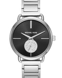 Michael Kors Portia Black Dial Silver Steel Strap Watch for Women - MK3638 Authentic Buy Shop Now