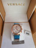 Versace Sport Tech Chronograph While Dial Two Tone Steel Strap Watch for Men - VELT00319 Authentic Buy Shop Now