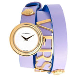 Versace V-Flare Silver Dial Purple Leather Strap Watch for Women - VEBN00318 Authentic Buy Shop Now