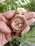 Michael Kors Dylan Rose Gold Rose Gold Steel Strap Watch for Women - MK5586 Authentic Buy Shop Now