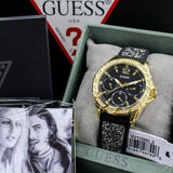 Guess Swirl Quartz Black Dial Black Silicone Strap Watch for Women - W1096L3 Authentic Buy Shop Now