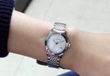 Gucci G Timeless Diamonds Mother of Pearl Dial Silver Steel Strap Watch For Women - YA126504 Authentic Buy Shop Now