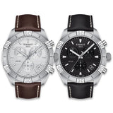 Tissot PR 100 Sport Quartz Chronograph Black Dial Black Leather Strap Watch For Men - T101.617.16.051.00 Authentic Buy Shop Now