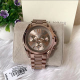 Michael Kors Bradshaw Chronograph Brown Dial Brown Steel Strap Watch For Women - MK6247 Authentic Buy Shop Now