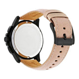 Michael Kors Ryker Chronograph Black Dial Beige Leather Strap Watch For Men - MK8520 Authentic Buy Shop Now
