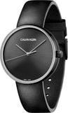 Calvin Klein Full Moon Black Dial Black Leather Strap Watch for Women - K8Y231C1 Authentic Buy Shop Now