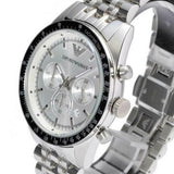 Emporio Armani Sportivo Chronograph Silver Dial Silver Steel Strap Watch For Men - AR6073 Authentic Buy Shop Now