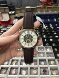 Fossil Flynn Mechanical Skeleton Beige Dial Brown Leather Strap Watch for Men - BQ2215 Authentic Buy Shop Now