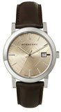 Burberry The City Gold Dial Brown Leather Strap Watch for Men - BU9011 Authentic Buy Shop Now