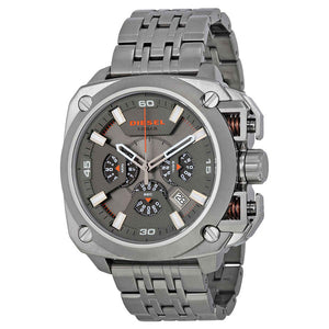 Diesel BAMF Chronograph Gray Dial Gray Steel Strap Watch For Men - DZ7344 Authentic Buy Shop Now