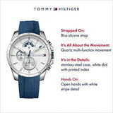 Tommy Hilfiger Decker Quartz White Dial Blue Rubber Strap Watch for Men - 1791349 Authentic Buy Shop Now