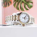Tissot Carson Automatic Silver Dial Two Tone Steel Strap Watch For Women - T085.207.22.011.00 Authentic Buy Shop Now