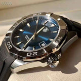 Tag Heuer Aquaracer Quartz Blue Dial Black Rubber Strap Watch for Men - WAY1112.FT8021 Authentic Buy Shop Now