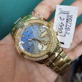 Guess Confetti Diamonds Gold Dial Gold Steel Strap Watch for Women - W0774L2 Authentic Buy Shop Now