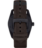 Emporio Armani Sportivo Chronograph Beige Dial Brown Leather Strap Watch For Men - AR6081 Authentic Buy Shop Now