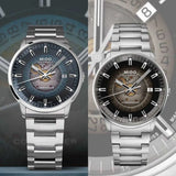 Mido Commander Automatic Gradient Blue Dial Silver Steel Strap Watch For Men - M021.407.11.411.01 Authentic Buy Shop Now