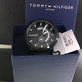 Tommy Hilfiger Denim Quartz Black Dial Black Rubber Strap Watch for Men - 1791483 Authentic Buy Shop Now