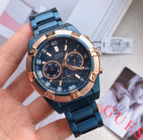 Guess Jolt Analog Blue Dial Blue Steel Strap Watch for Men - W0377G4 Authentic Buy Shop Now