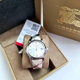 Burberry The City White Dial Brown Leather Strap Watch for Women - BU9113 Authentic Buy Shop Now