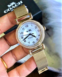 Coach Madison White Dial Gold Mesh Bracelet Watch for Women - 14502652 Authentic Buy Shop Now