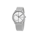 Calvin Klein Minimal White Dial Silver Mesh Bracelet Watch for Women - K3M5215X Authentic Buy Shop Now