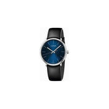 Calvin Klein High Noon Quartz Blue Dial Black Leather Strap Watch for Men - K8M211CN Authentic Buy Shop Now