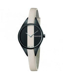 Calvin Klein Rebel Cream Black Dial Cream Leather Strap Watch for Women - K8P237X1 Authentic Buy Shop Now