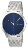 Calvin Klein Minimal Blue Dial Silver Mesh Bracelet Watch for Men - K3M2112N Authentic Buy Shop Now