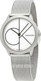 Calvin Klein Minimal Silver Dial Silver Mesh Bracelet Watch for Women - K3M2212Z Authentic Buy Shop Now