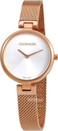 Calvin Klein Authentic Silver Dial Rose Gold Mesh Bracelet Watch for Women - K8G23626 Authentic Buy Shop Now