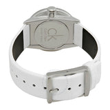 Calvin Klein Accent Silver Dial White Leather Strap Watch for Women - K2Y2Y1KW Authentic Buy Shop Now