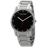 Calvin Klein City Black Dial Silver Steel Strap Watch for Men - K2G2G141 Authentic Buy Shop Now