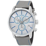 Calvin Klein City Chronograph White Dial White Leather Strap Watch for Men - K2G271Q4 Authentic Buy Shop Now