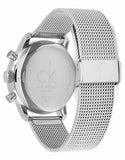 Calvin Klein City Chronograph White Dial Silver Mesh Bracelet Watch for Men - K2G27126 Authentic Buy Shop Now