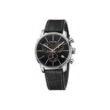 Calvin Klein City Chronograph Black Dial Black Leather Strap Watch for Men - K2G271C1 Authentic Buy Shop Now