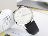Calvin Klein City White Dial Black Leather Strap Watch For Men - K2G211C6 Authentic Buy Shop Now
